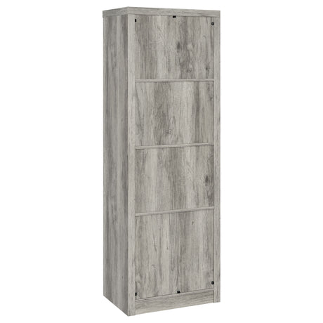 Media Tower - Burke 3-shelf Media Tower With Storage Cabinet Grey Driftwood