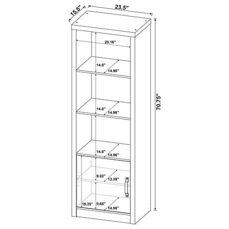 Media Tower - Burke 3-shelf Media Tower With Storage Cabinet Grey Driftwood