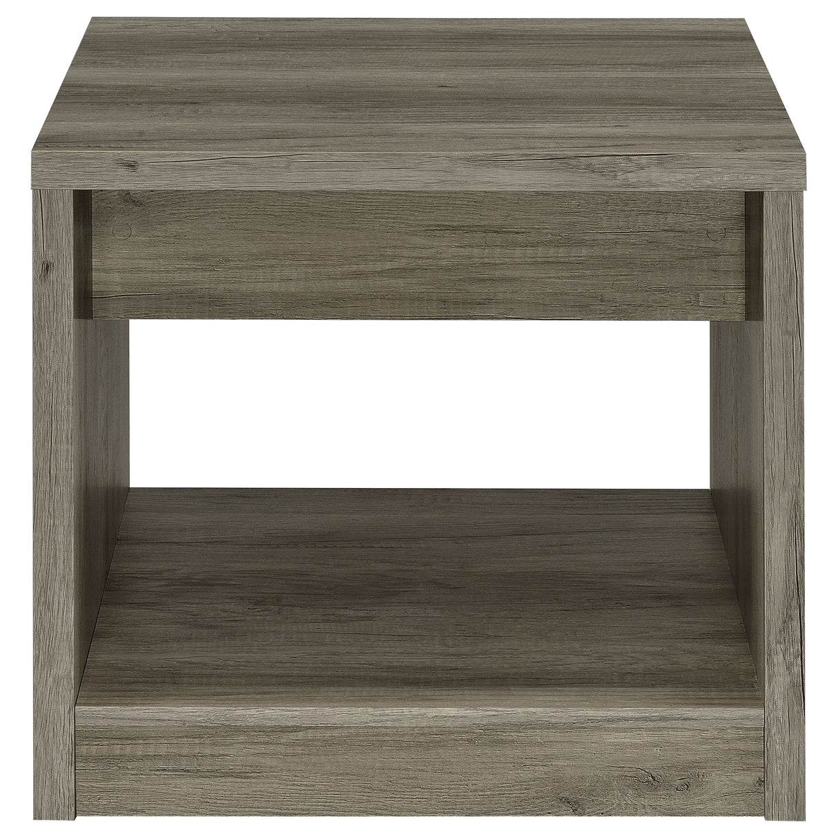 End Table - Felix 1-drawer Square Engineered Wood End Table Grey Driftwood