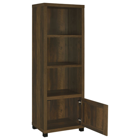 Media Tower - Sachin 3-shelf Media Tower With Storage Cabinet Dark Pine