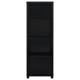 Media Tower - Jupiter 3-shelf Media Tower Bookcase with Storage Cabinet Black