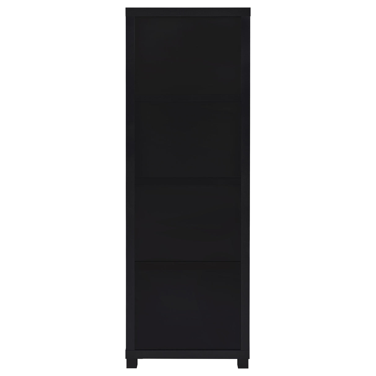 Media Tower - Jupiter 3-shelf Media Tower Bookcase with Storage Cabinet Black