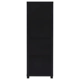 Media Tower - Jupiter 3-shelf Media Tower Bookcase with Storage Cabinet Black