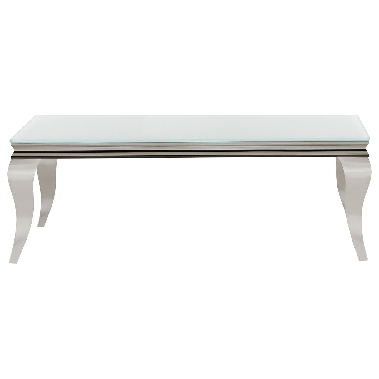 Coffee Table - Carone Rectangle Coffee Table White and Chrome