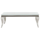 Coffee Table - Carone Rectangle Coffee Table White and Chrome