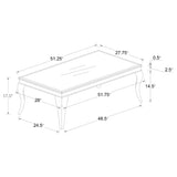 Coffee Table - Carone Rectangle Coffee Table White and Chrome