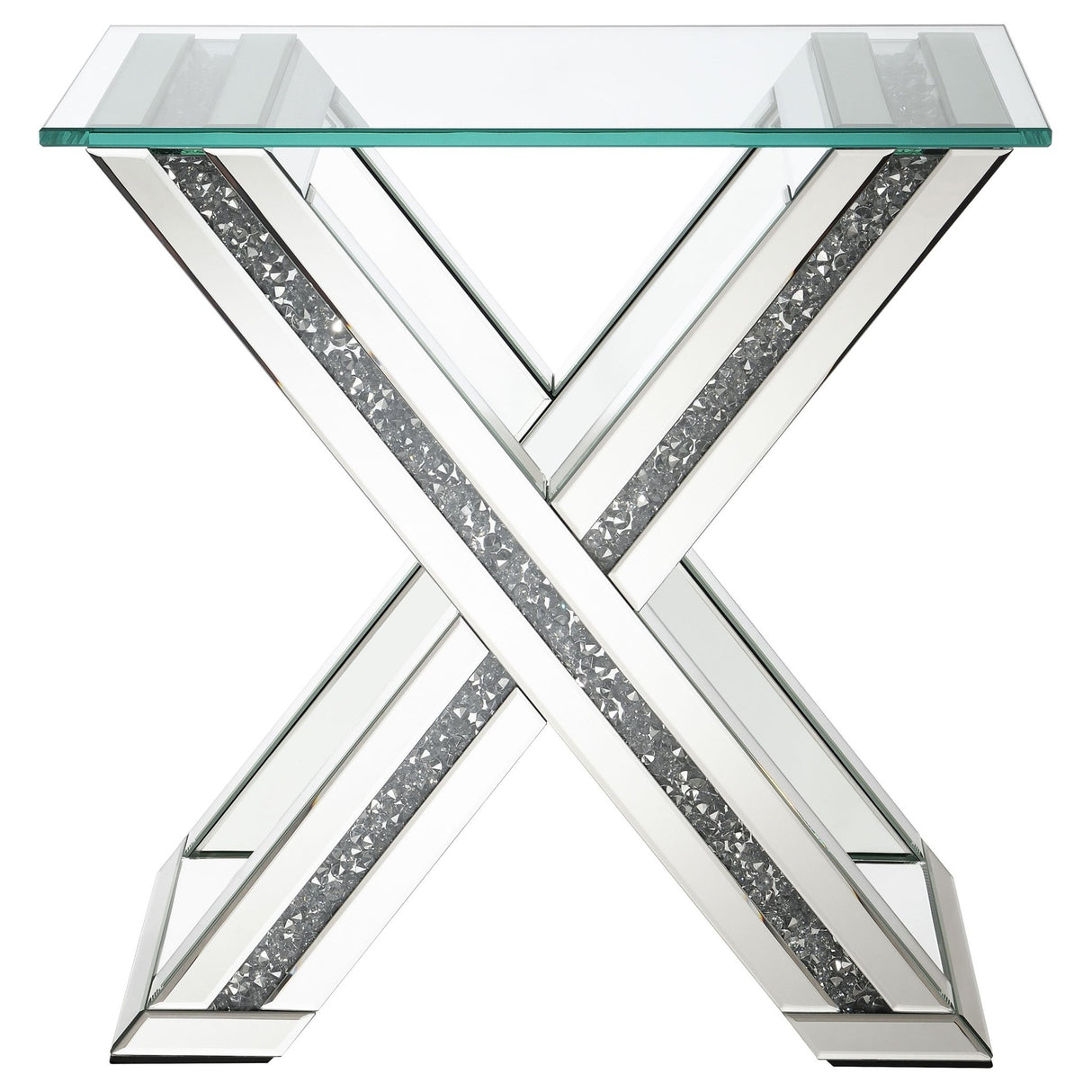 Bonnie X - base Rectangle Glass Top End Table Mirror | Coaster - 707787 - Home Elegance USA - 5