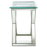 Bonnie X - base Rectangle Glass Top End Table Mirror | Coaster - 707787 - Home Elegance USA - 6