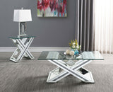 Bonnie X - base Rectangle Glass Top End Table Mirror | Coaster - 707787 - Home Elegance USA - 2