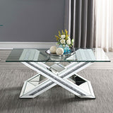 Bonnie X - base Rectangle Glass Top Coffee Table Mirror | Coaster - 707788 - Home Elegance USA - 2