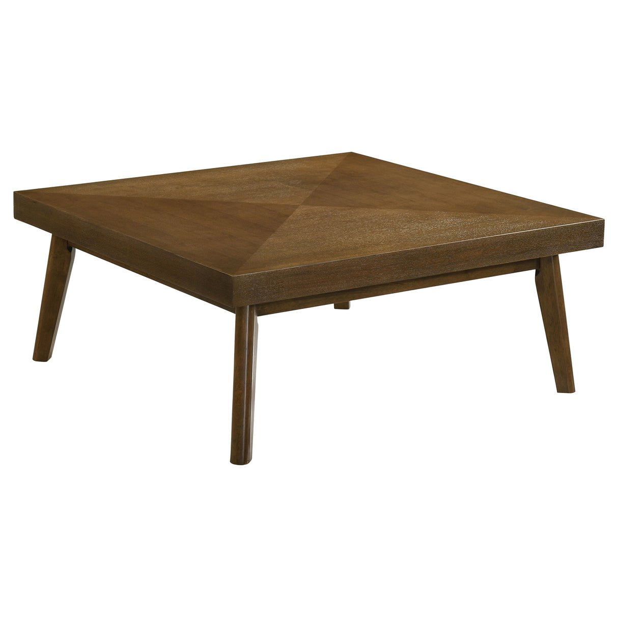 Coffee Table - Westerly Square Wood Coffee Table with Diamond Parquet Walnut