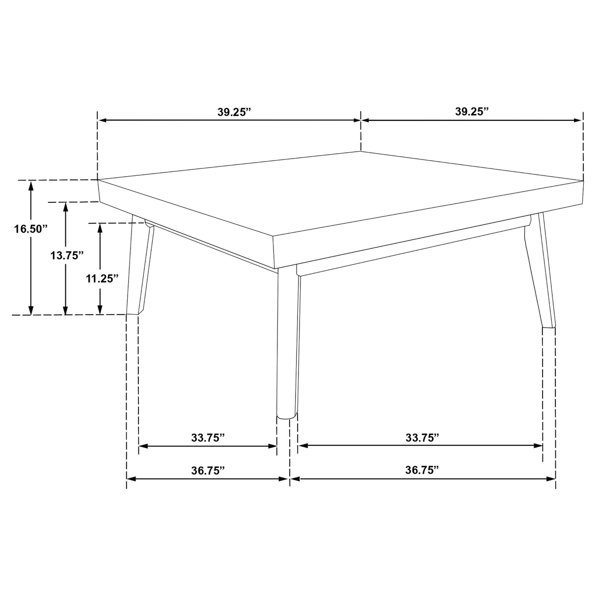 Coffee Table - Westerly Square Wood Coffee Table with Diamond Parquet Walnut