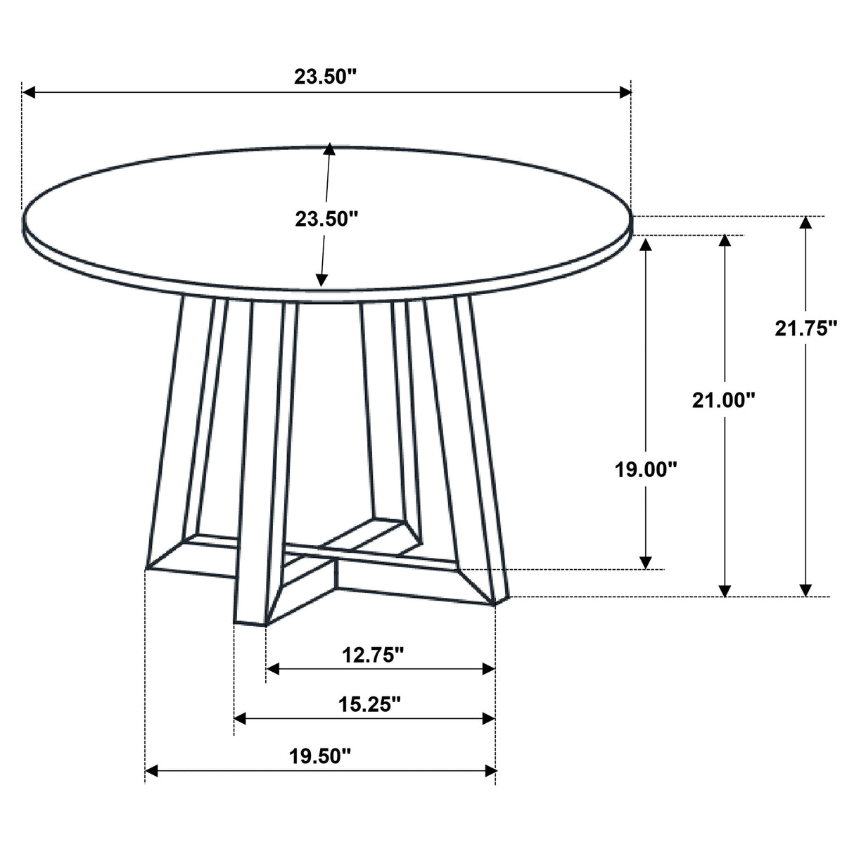 End Table - Skylark Round End Table with Marble-like Top Letizia and Light Oak