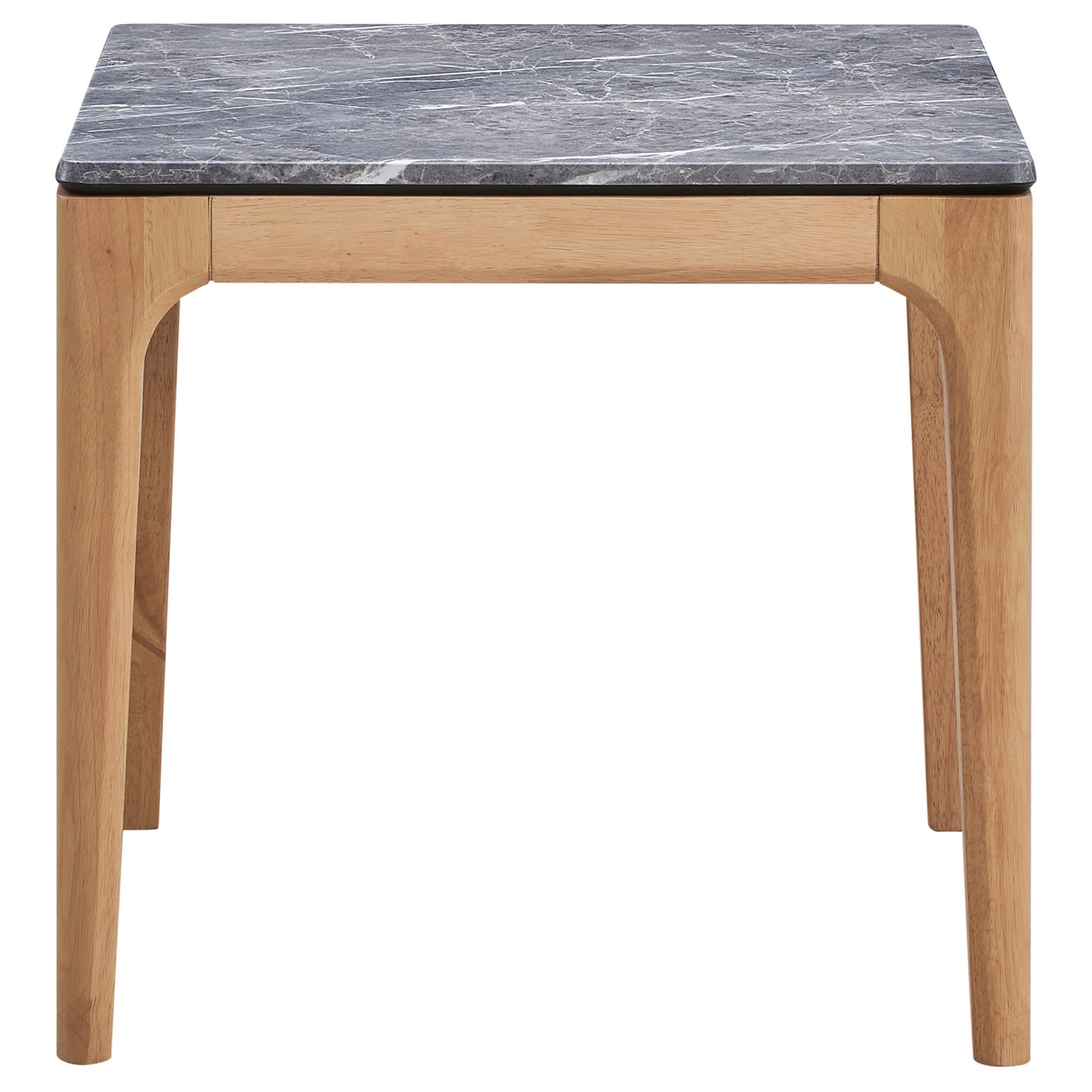 End Table - Polaris Rectangular End Table with Marble-like Top Teramo and Light Oak