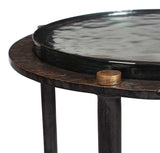 Kennington Round Glass Accent Table - Black by Uttermost - View 7