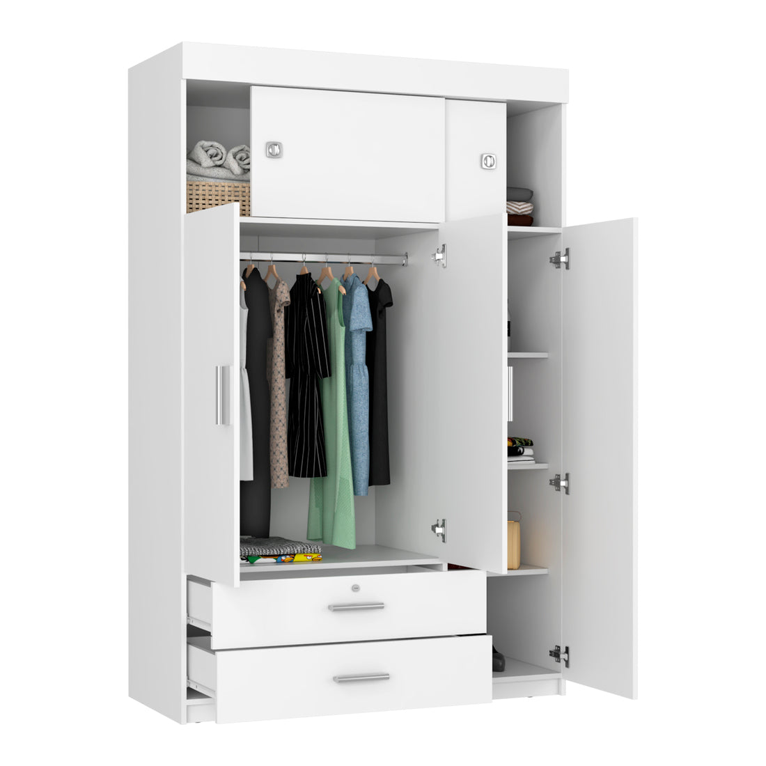 Armoire Chaplin, Bedroom, White - sold by Home Elegance USA