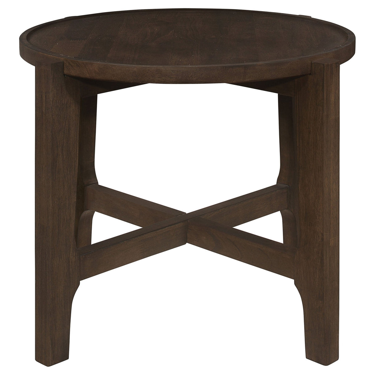 Cota Round Solid Wood End Table Dark Brown | Coaster - 708287 - Home Elegance USA - 4