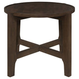 Cota Round Solid Wood End Table Dark Brown | Coaster - 708287 - Home Elegance USA - 4