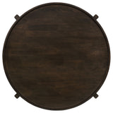 Cota Round Solid Wood Coffee Table Dark Brown | Coaster - 708288 - Home Elegance USA - 5