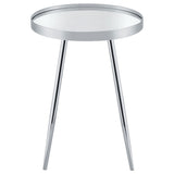 End Table - Kaelyn Round Mirror Top End Table Chrome