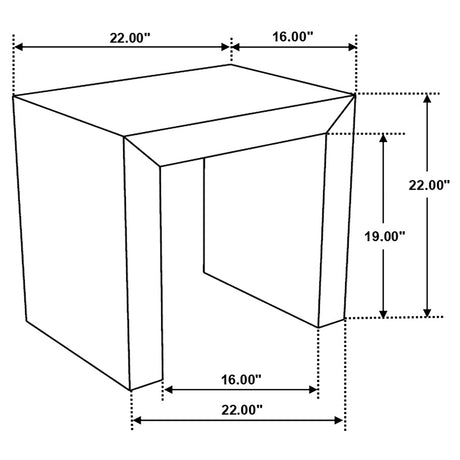 End Table - Odilia Rectangular Solid Wood End Table Auburn