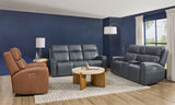 Warren Power Reclining Sofa With Console, Power Headrest & Lumbar - Black | Flexsteel