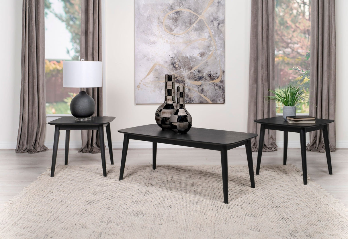 Carey 3 - piece Occasional Set with Coffee and End Tables Black | Coaster | Home Elegance USA