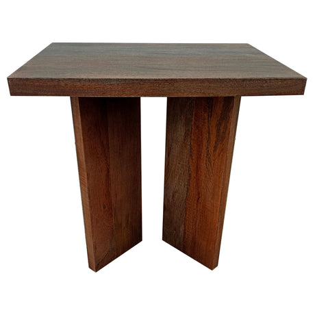 End Table - Andando Rectangular Solid Wood End Table Mango Brown