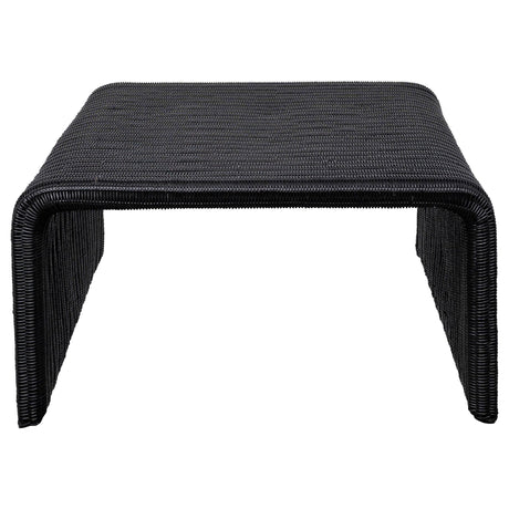 Cahya Woven Rattan Square Coffee Table Black | Coaster | Home Elegance USA