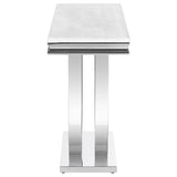 Sofa Table  - Kerwin U-base Rectangle Sofa Table White and Chrome