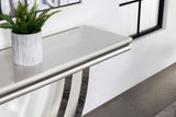 Sofa Table  - Kerwin U-base Rectangle Sofa Table White and Chrome