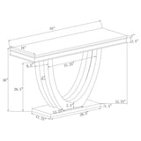 Sofa Table  - Kerwin U-base Rectangle Sofa Table White and Chrome