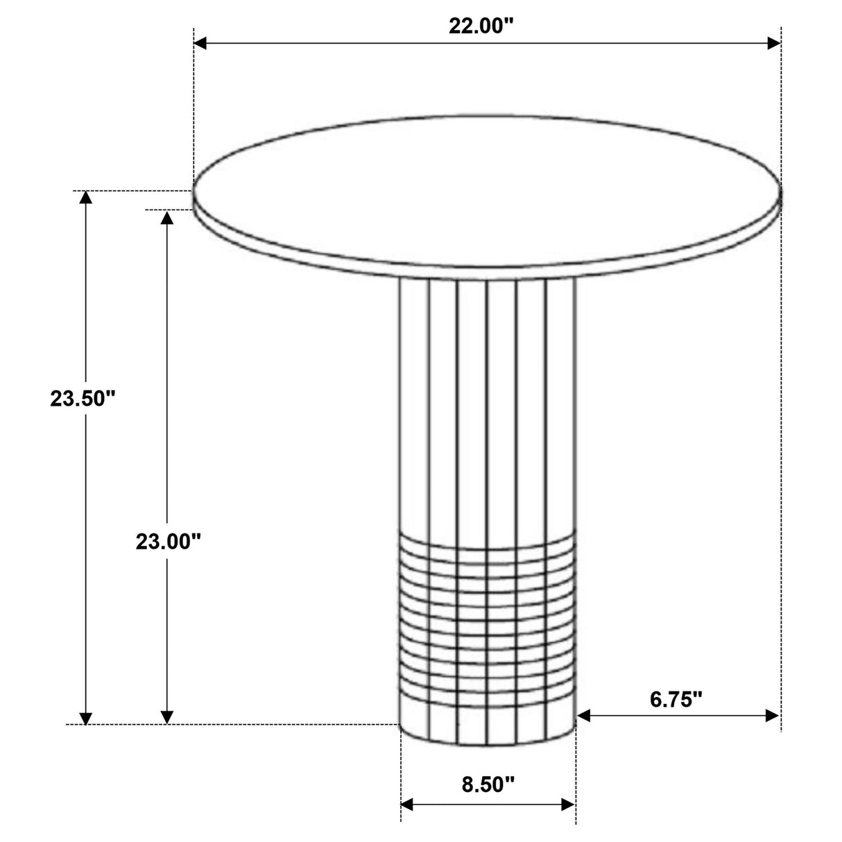 Astoria Round Genuine Marble End Table White | Coaster - 709667 - Home Elegance USA - 6