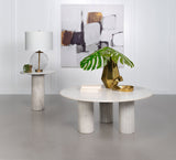 Astoria Round Genuine Marble End Table White | Coaster - 709667 - Home Elegance USA - 7