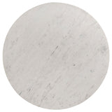 Astoria Round Genuine Marble Coffee Table White | Coaster | Home Elegance USA