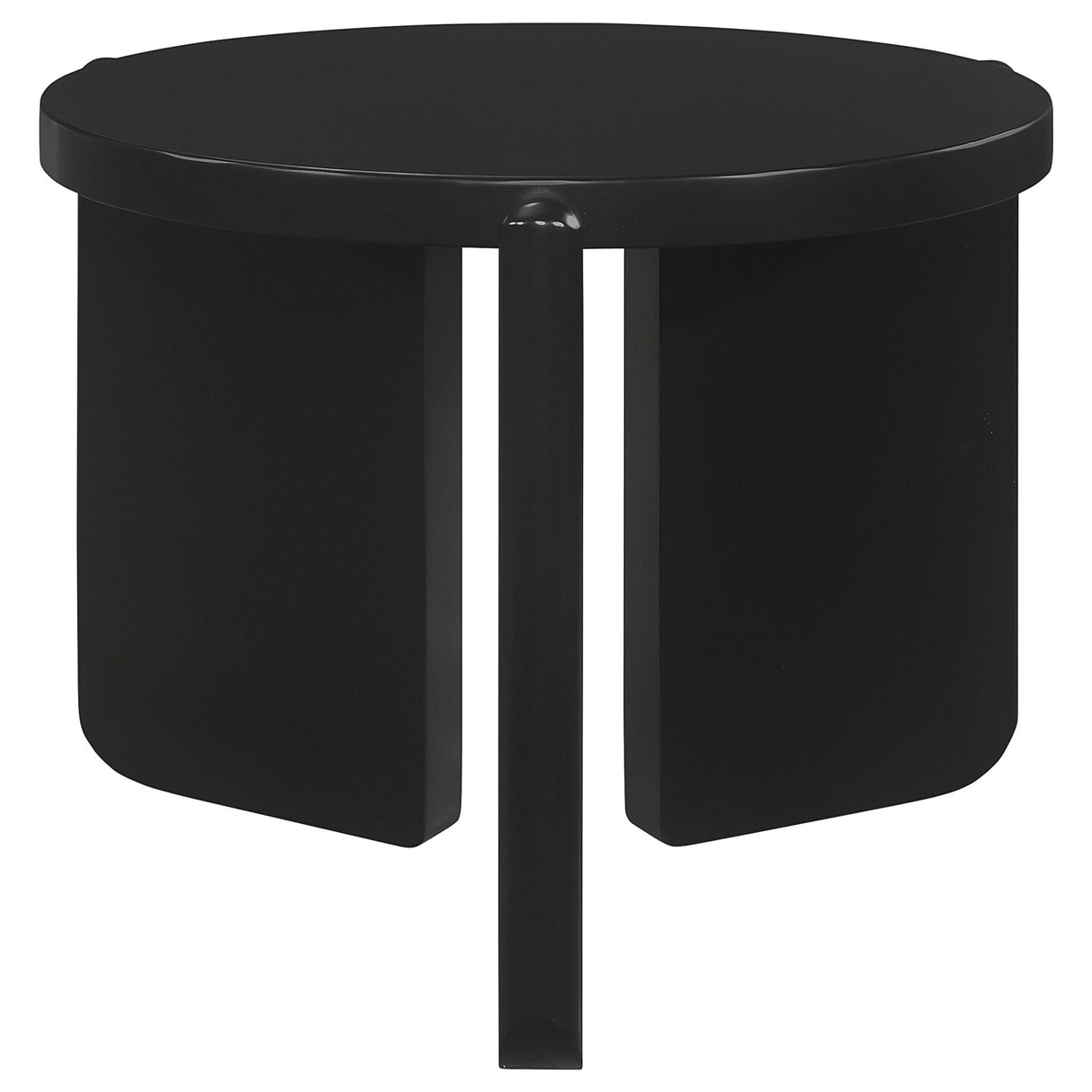 Cordova Round Solid Wood End Table Black | Coaster - 709677 - Home Elegance USA - 1