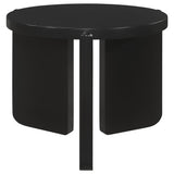 Cordova Round Solid Wood End Table Black | Coaster - 709677 - Home Elegance USA - 1