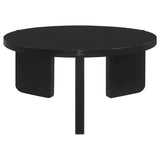 Cordova Round Solid Wood Coffee Table Black | Coaster - 709678 - Home Elegance USA - 1