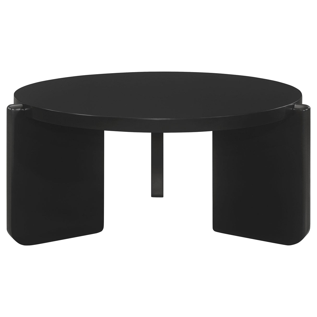 Cordova Round Solid Wood Coffee Table Black | Coaster - 709678 - Home Elegance USA - 3