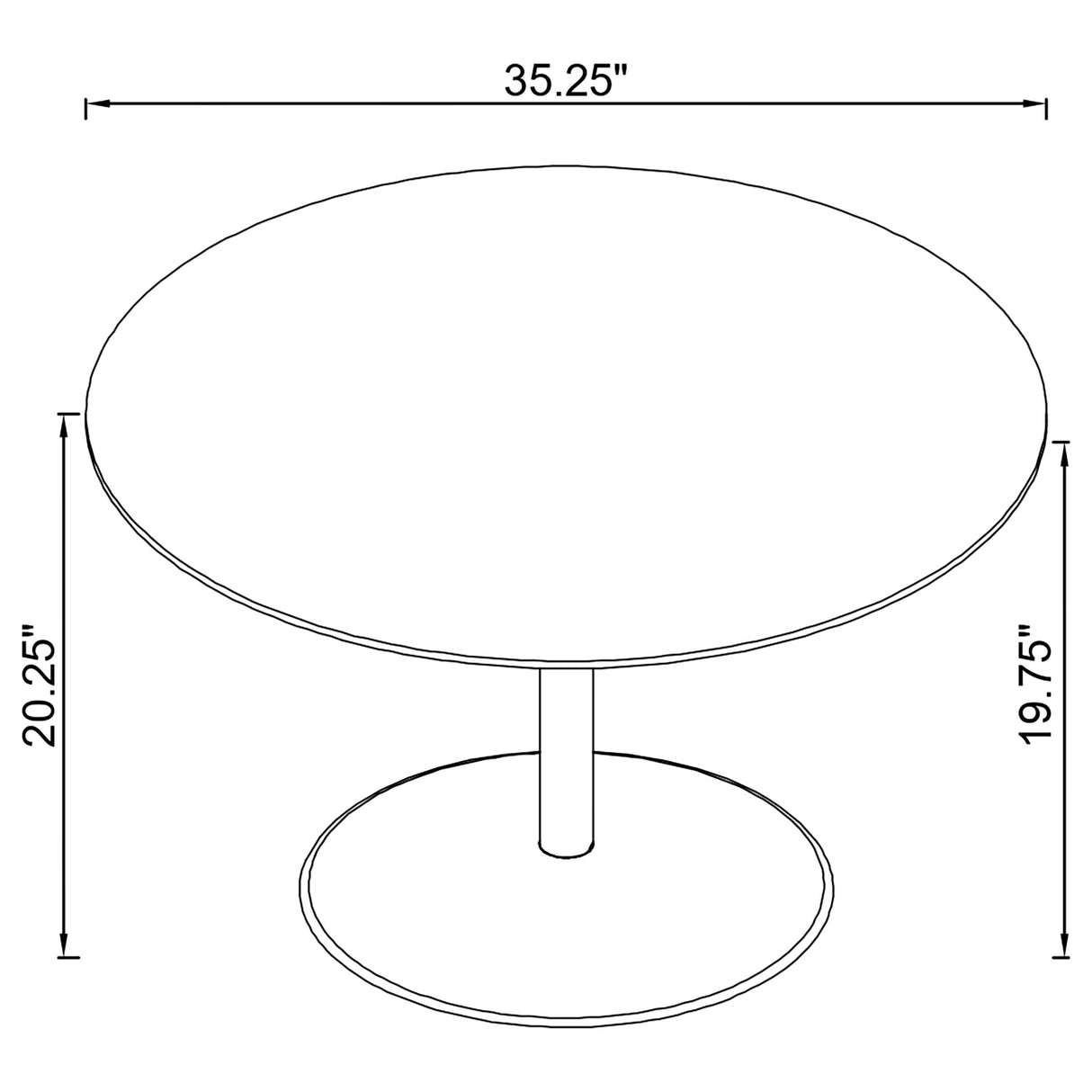 Coffee Table - Ganso Round Metal Coffee Table with Tempered Glass Top Black