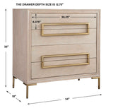 Alessia Light Oak Accent Chest - Gray by Uttermost - View 8