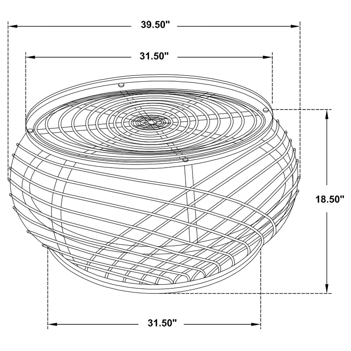 Dahlia Round Glass Top Woven Rattan Coffee Table Natural Brown | Coaster | Home Elegance USA