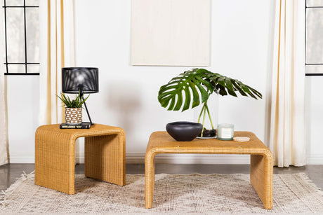 End Table - Juanita Square Rattan End Table Natural