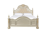 Lyon G07103A-QB Queen Bed , Silver Champagne