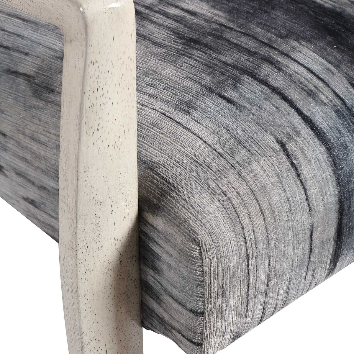 Watercolor Chenille Accent Chair Gray - Blue / Beige by Uttermost - View 6