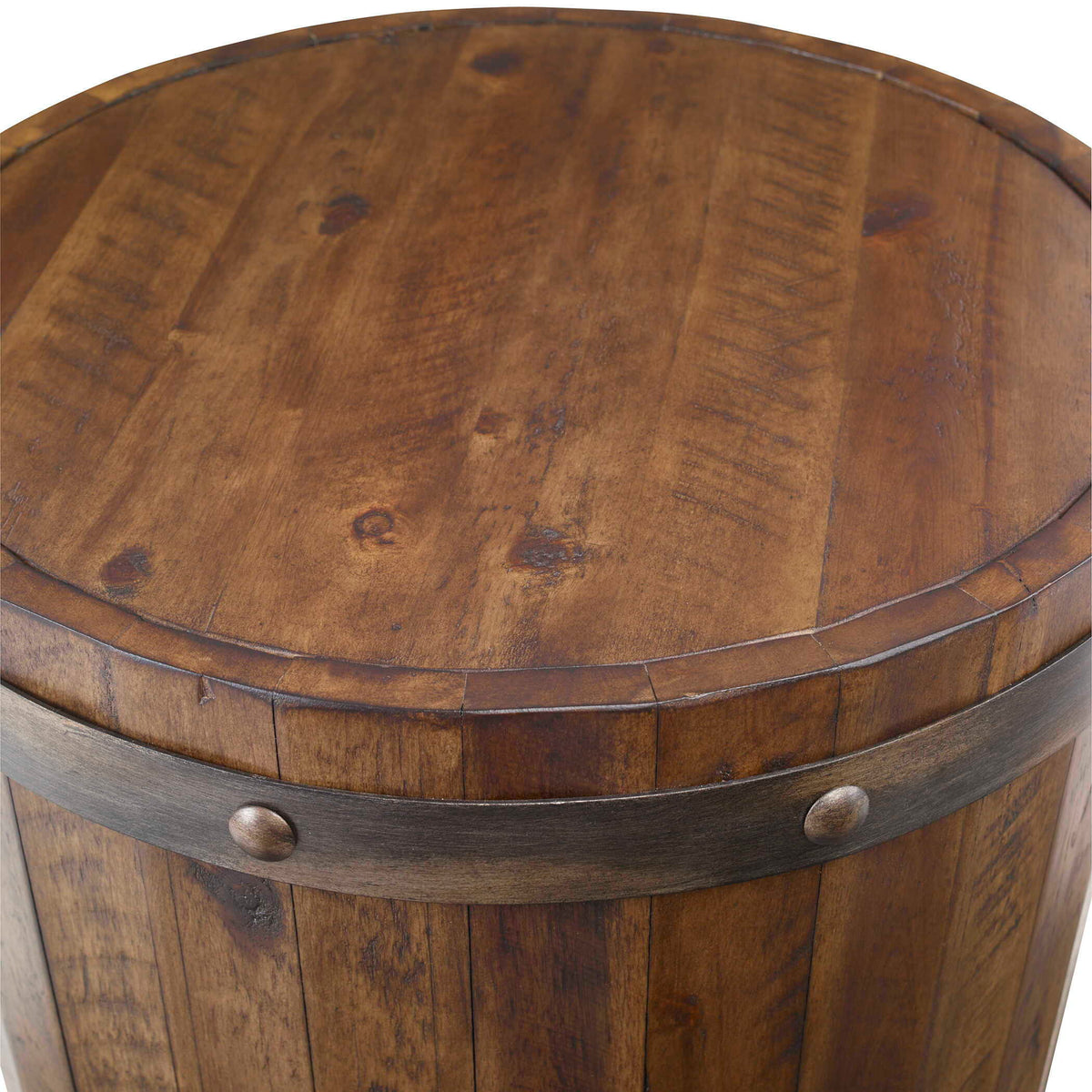 Ceylon Wine Barrel Side Table - Dark Brown by Uttermost - View 4