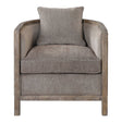 Viaggio Chenille Accent Chair Gray - Light Brown by Uttermost - View 1