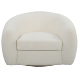 Capra Art Deco White Swivel Chair by Uttermost - View 1