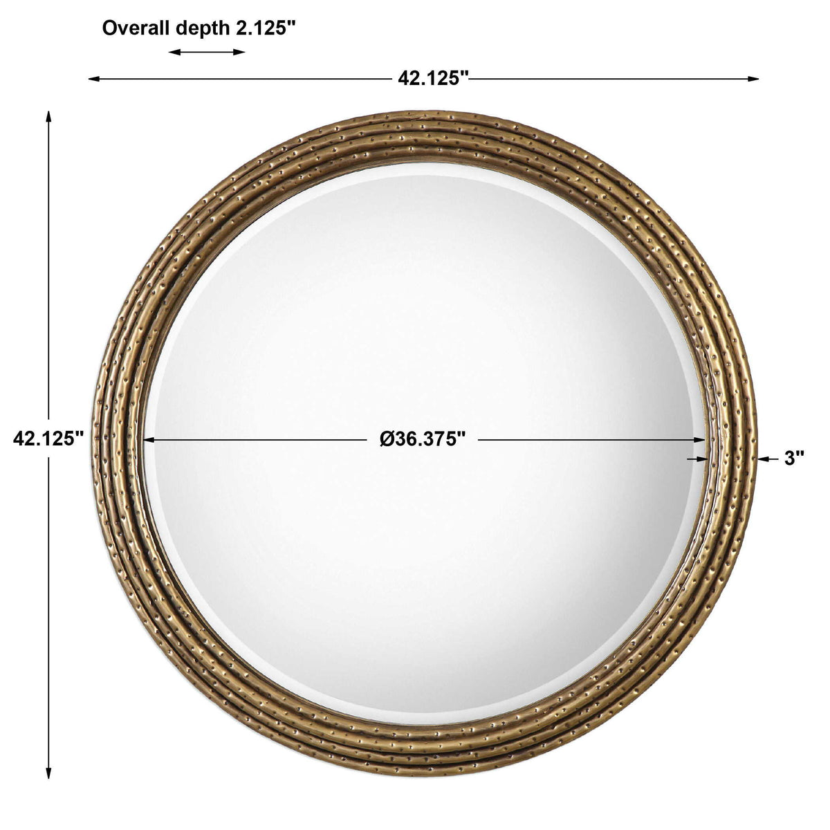 Spera Round Mirror - Gold by Uttermost - View 5