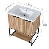 30 Inch Freestanding Bathroom Vanity With Resin Basin,30x18,(W99951318) - W99981923 - image - 5